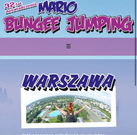 Skok z bungee warszawa