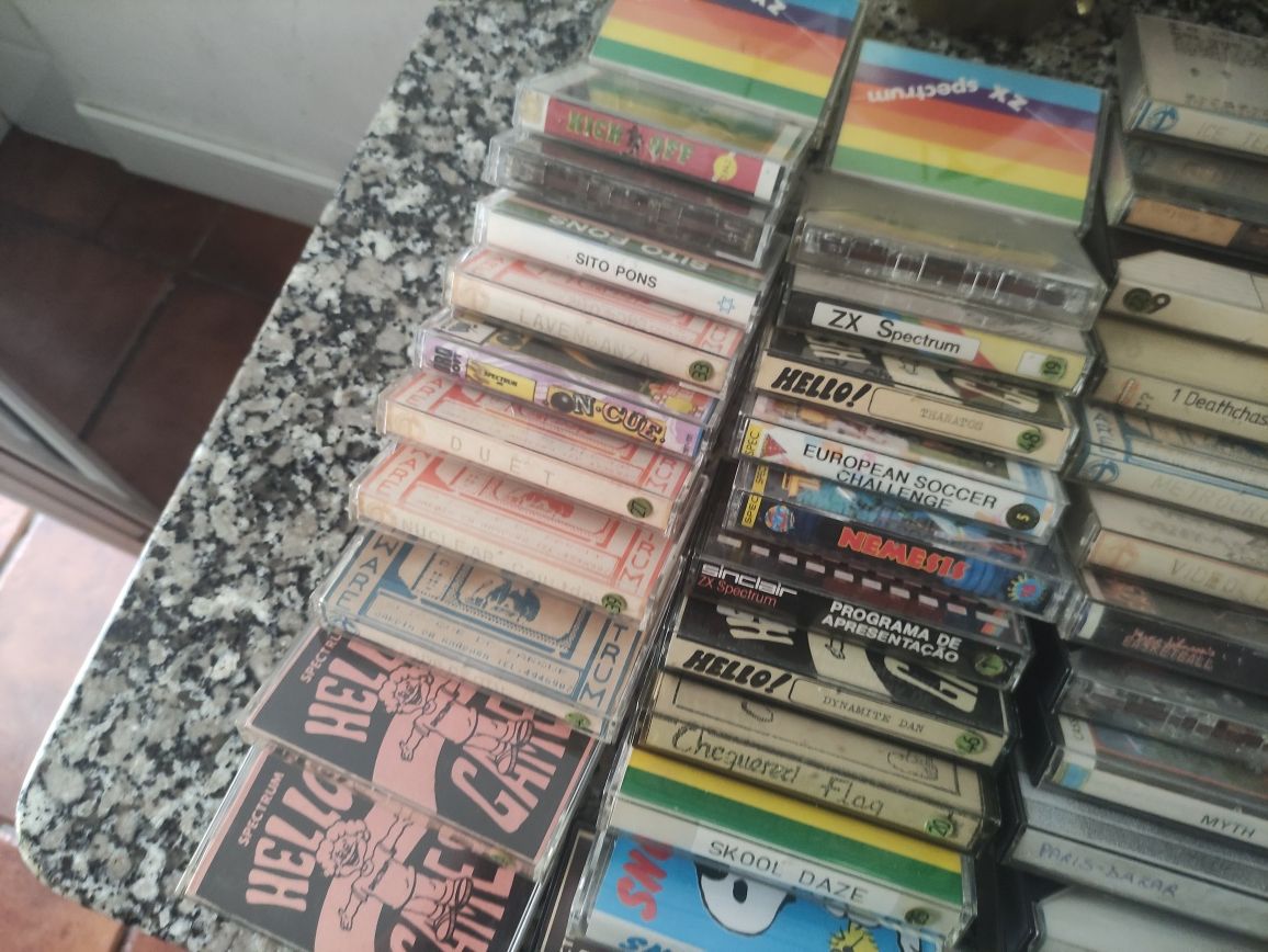 Lote de 45 K7s para Spectrum 48k e 128k