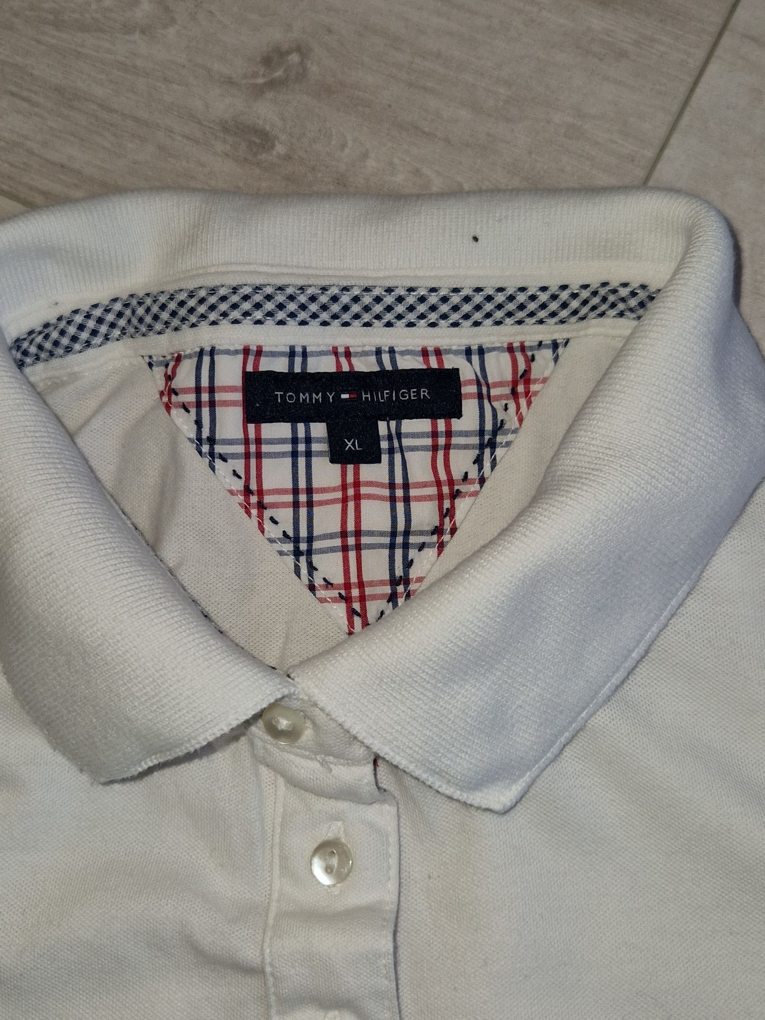 Tommy Hilfiger biała oryginalna koszulka polo L