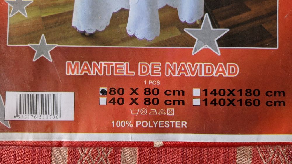 Manta Suporte Mesa de Natal 80x80 cm | NOVO | Entrega gratuita