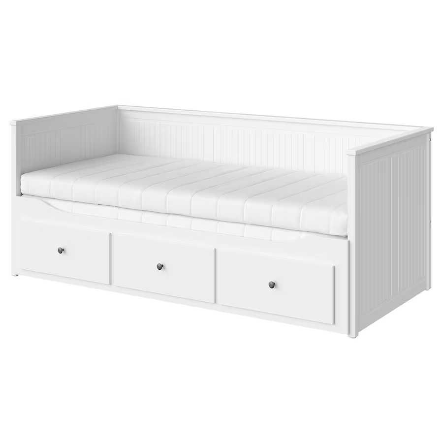 HEMNES IKEA Leżanka z 3 szufladami, 1 materacem, 80x200 cm