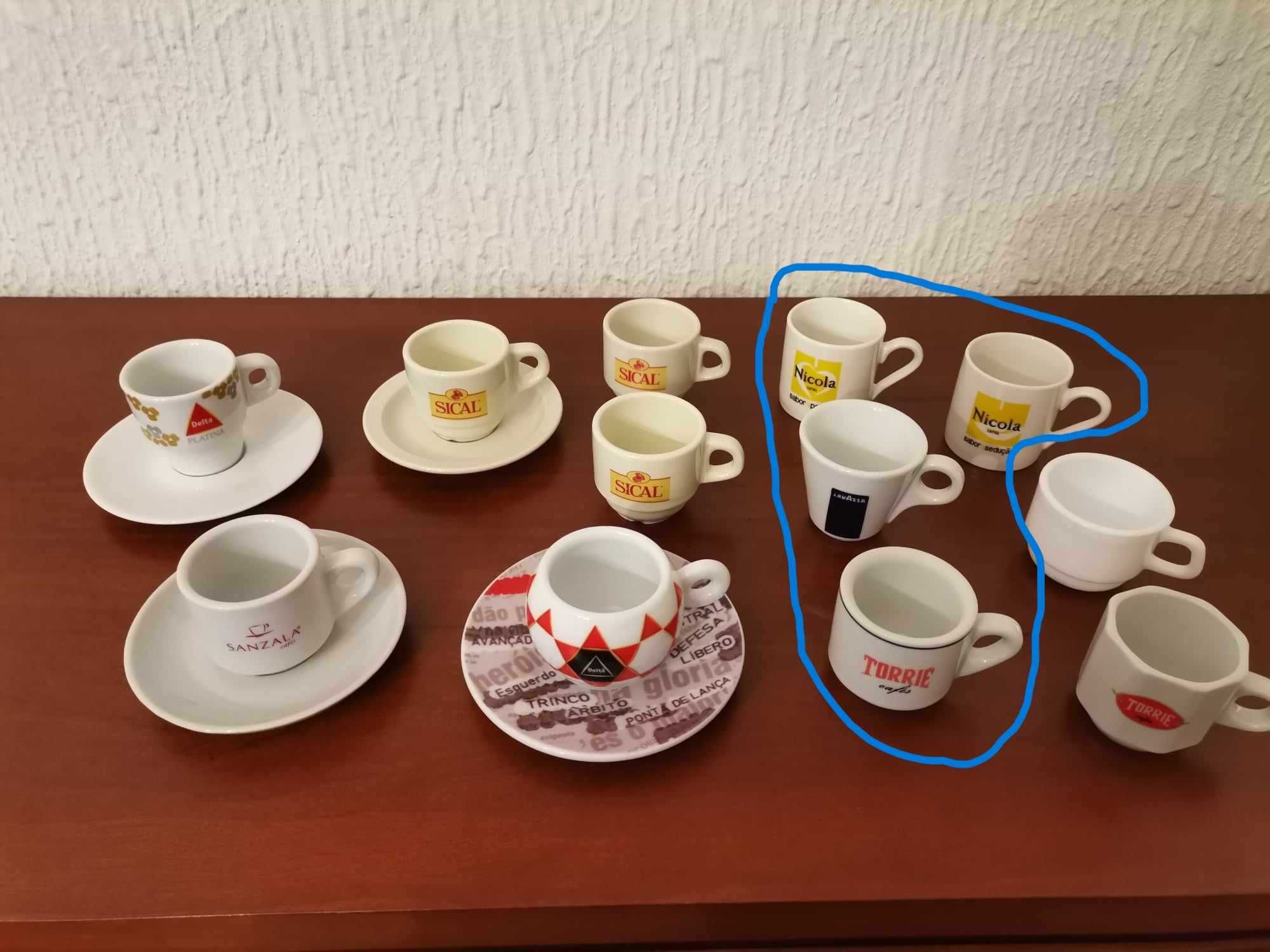 Chávenas de café para coleção