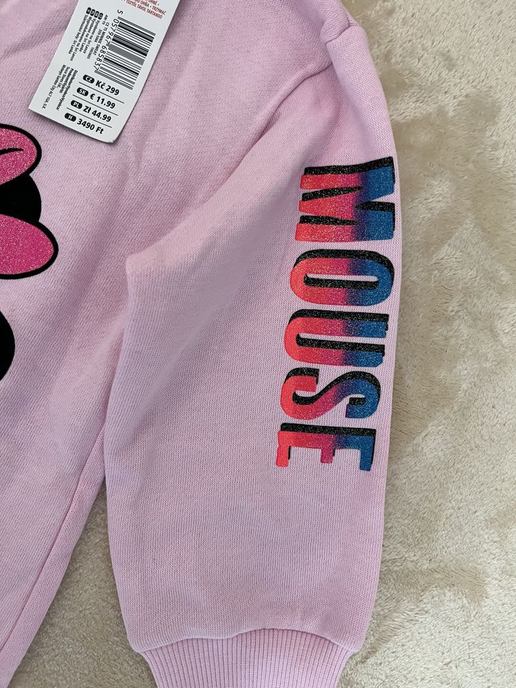 Śliczna bluza dla dziewczynki różowa Myszka Minnie Disney rozmiar 122