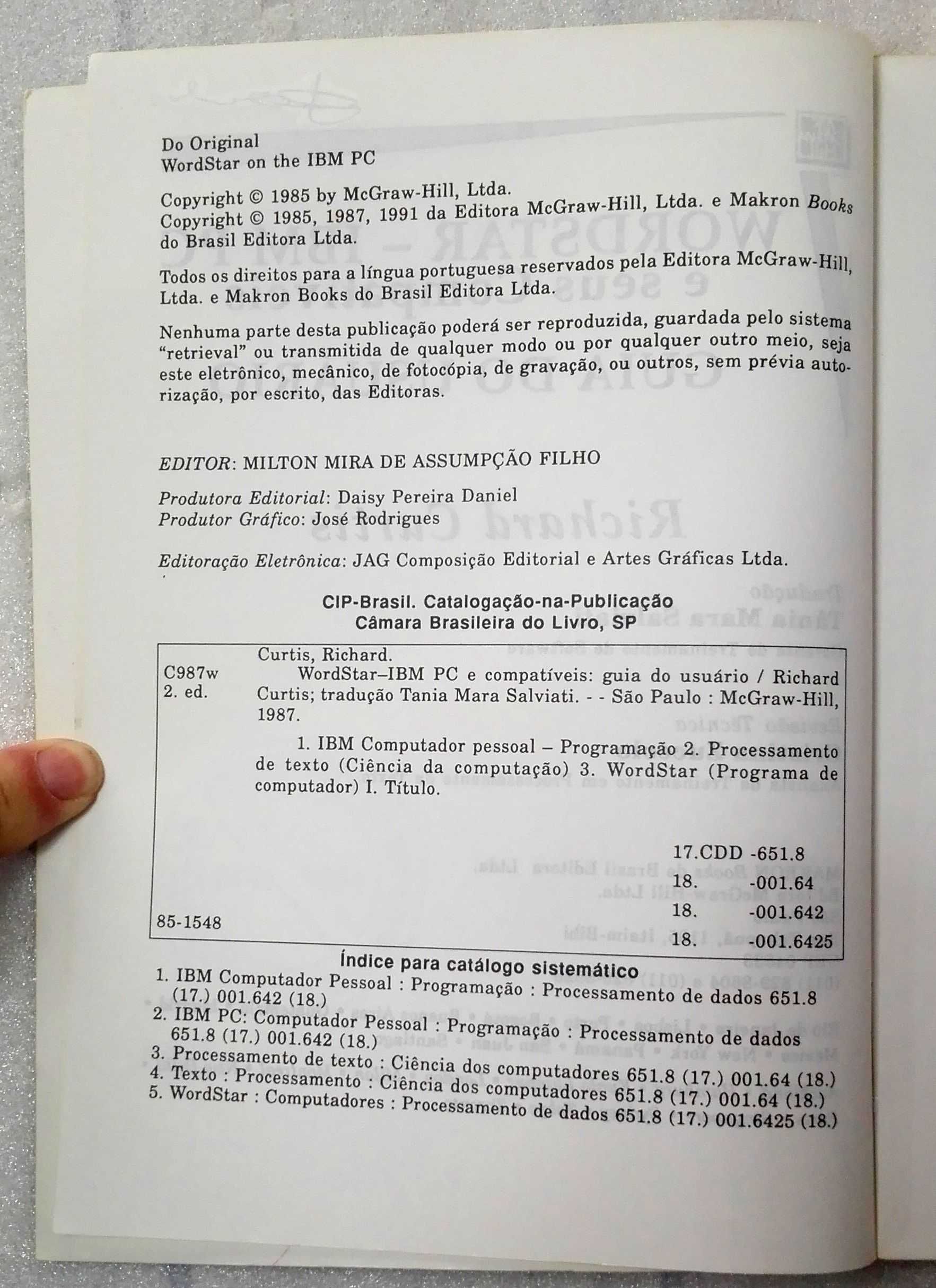 Livro WordStar – Guia do Usuário
