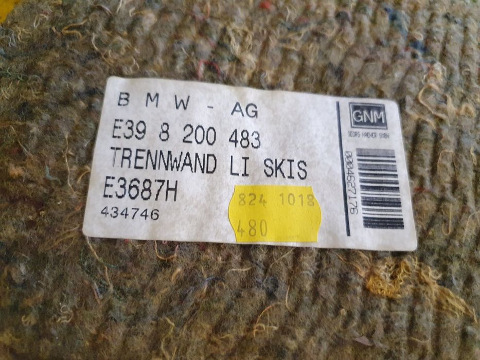 BMW E39 Sedan Wykładzina Bagażnika Komplet pod System HiFi Stan BDB