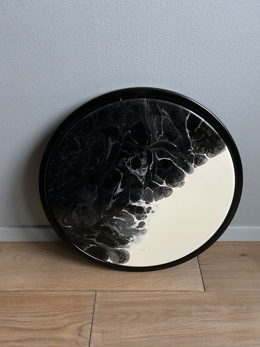 Картина інтерʼєрна кругла акріл абстракція