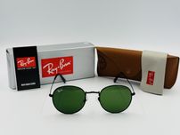 Солнцезащитные круглые очки Ray Ban Round Metal 3447 Green 50мм стекло