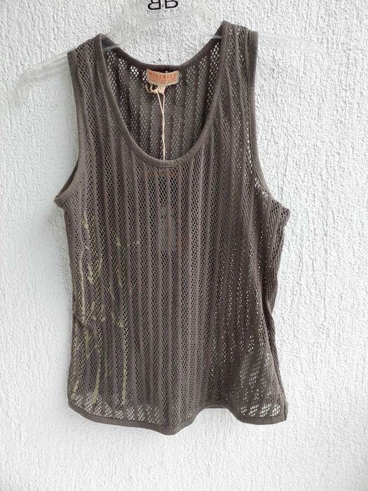 Nowa z metką bluzka-top-RESERVED-siateczka-khaki– M/L InPost