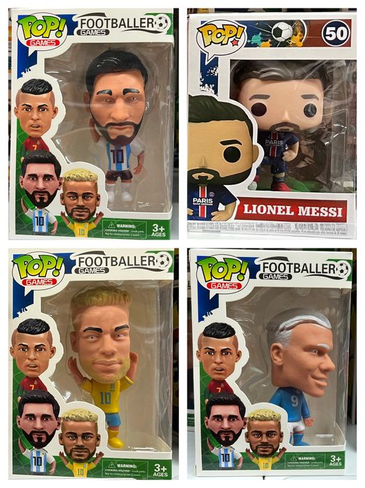 Bonecos jogadores Ronaldo Mbappé Neymar Messi Haland Novos Natal