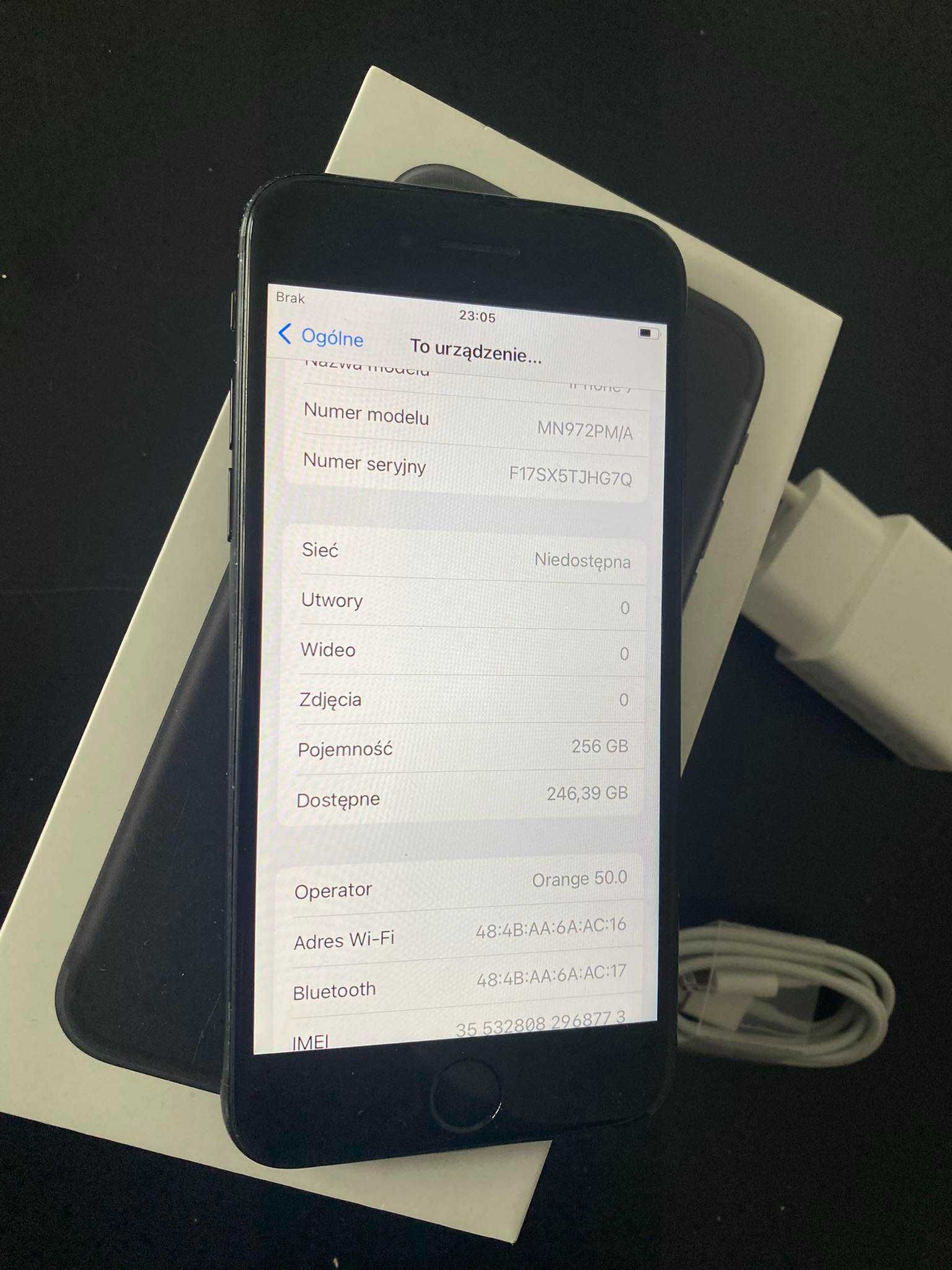 Iphone 7 256GB 100% Kondycja Baterii