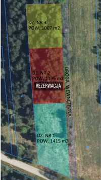 Działka Chmielnik ul. Leśna 1007 m2 (Kielce, Morawica, Lisów)