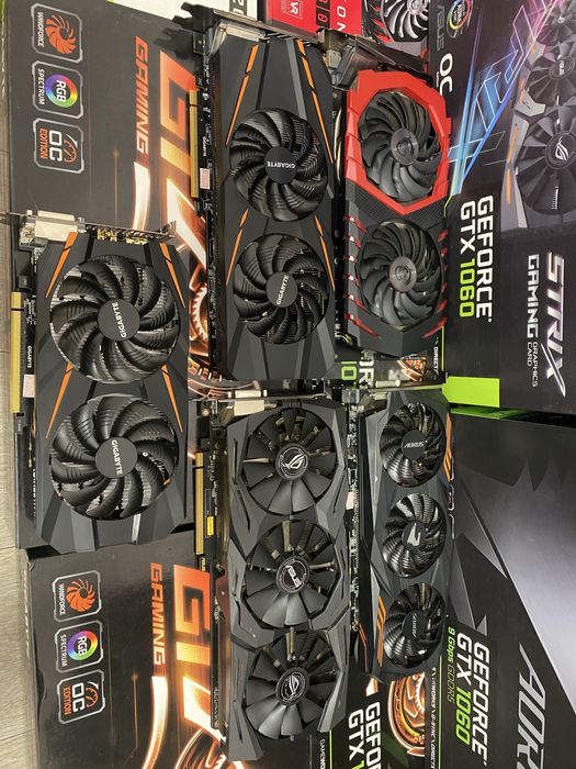 Відеокарта GTX Asus MSI Gigabyte 1060 6gb топ стан!