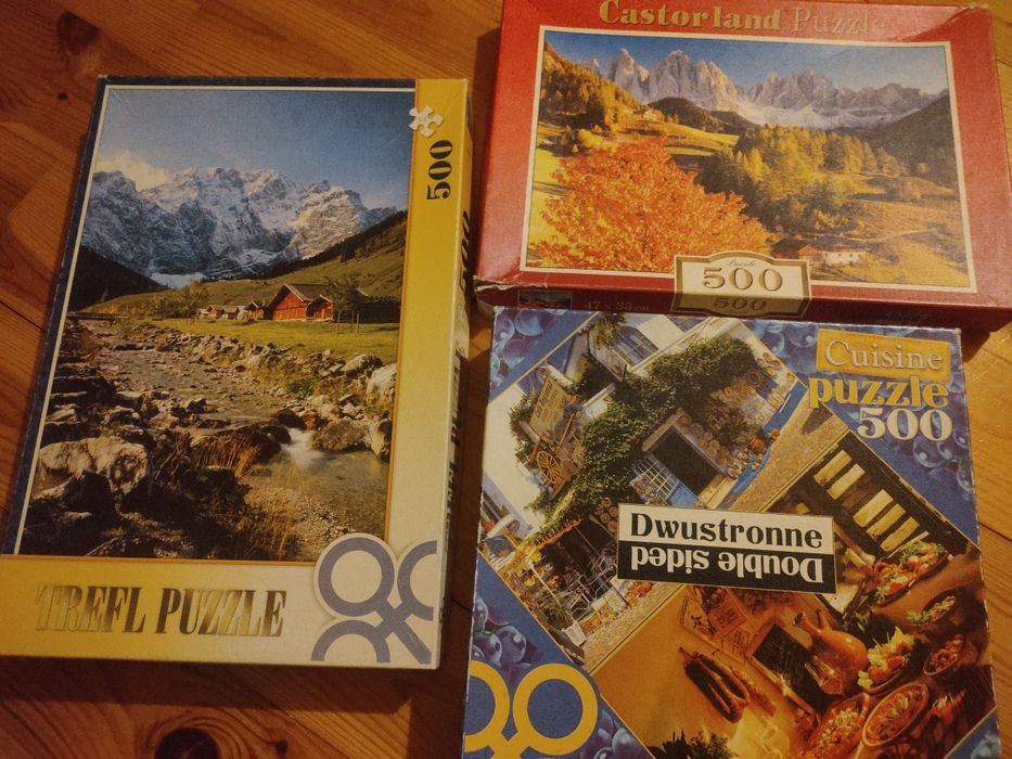 Puzzle 500 elementów, za zestaw 7 zł