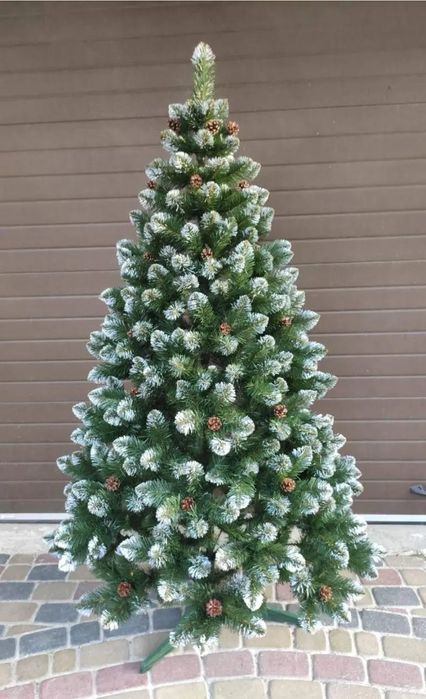 Ялинка "ЕЛІТНА" штучна з золотими шишками та перлинами. 1.8 метра