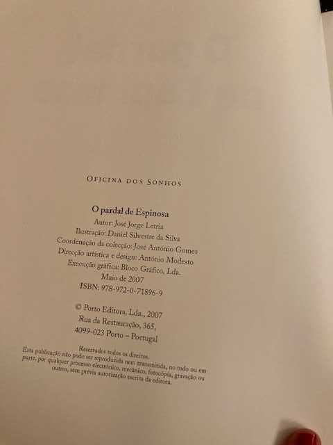 Livro O pardal de Espinosa de José Jorge Letria