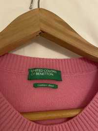 Camisola rosa em lã e caxemira - Unites Colors of Benetton