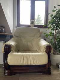 Wygodny skórzany fotel