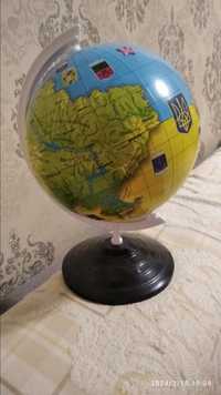 Глобус Україна адміністративно-фізичний глобус