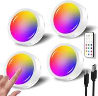 Tedmos Lampa punktowa Led z akumulatorem USB, RGB i pilotem, 3 kolory