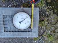 Sprawny duzy  Manometr 20cm PRL