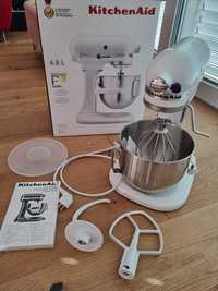 NOWY biały robot mikser planetarny KitchenAid Heavy Duty 5KMP