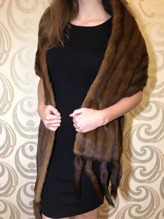 Палантин, накидка з натурального хутра ,норка!