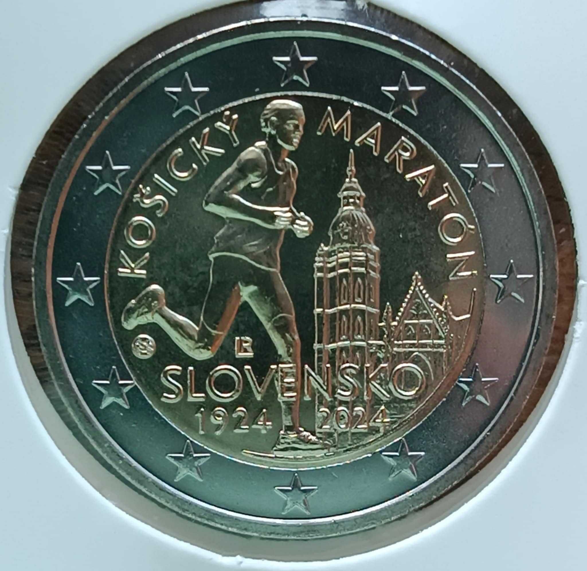 Eslováquia 2024 - Moeda 2€ - 100º Anivº Maratona Kosice