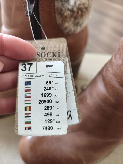 Botki na obcasie Lasocki 37 NOWE