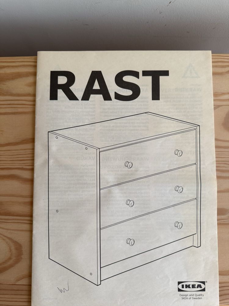 Comoda RAST IKEA com 3 gavetas pinho