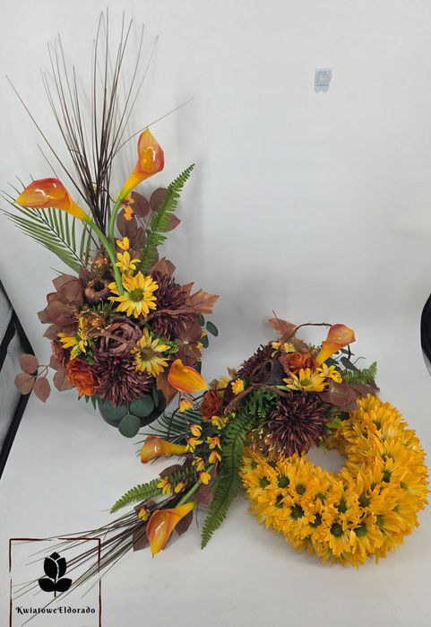 Komplet na grób, kompozycja, wiązanka na cmentarz