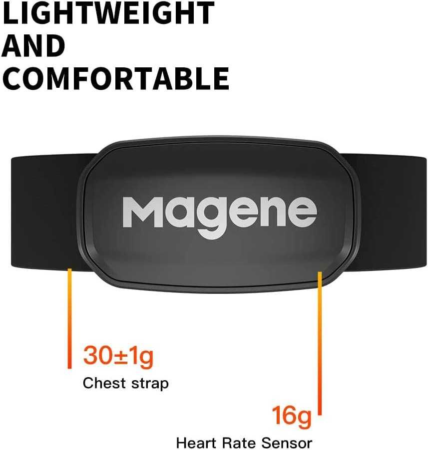 Magene H303 Нагрудний датчик пульсу для спорту Bluetooth ANT+