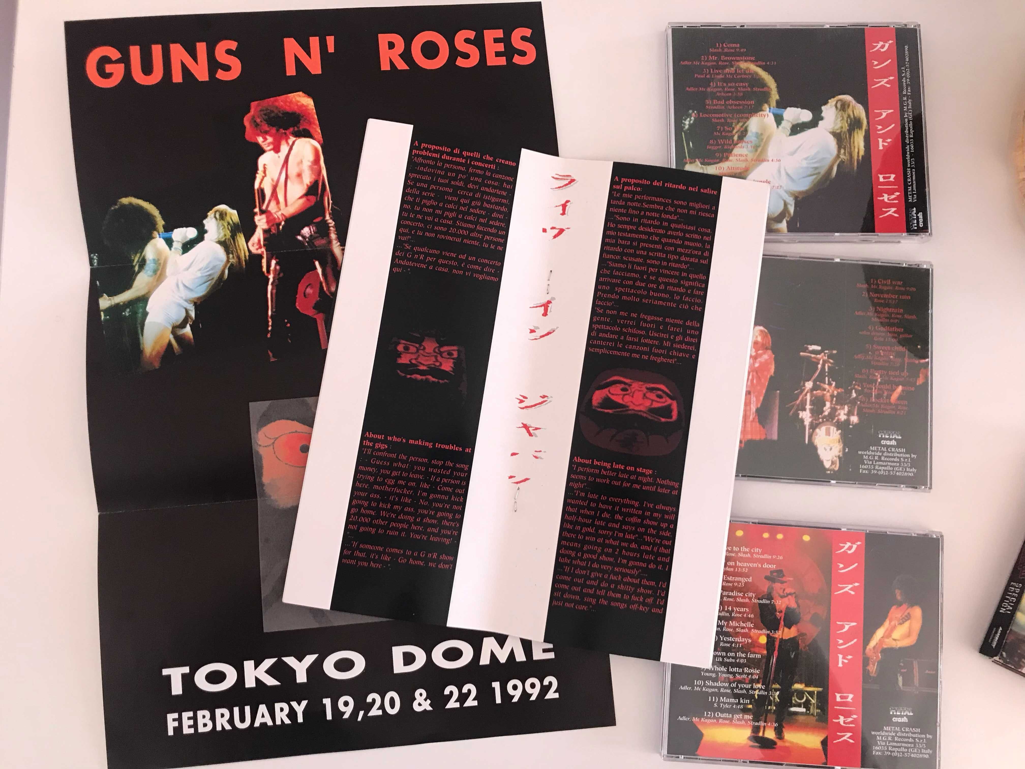 Guns N' Roses Box Live in Japan 1992