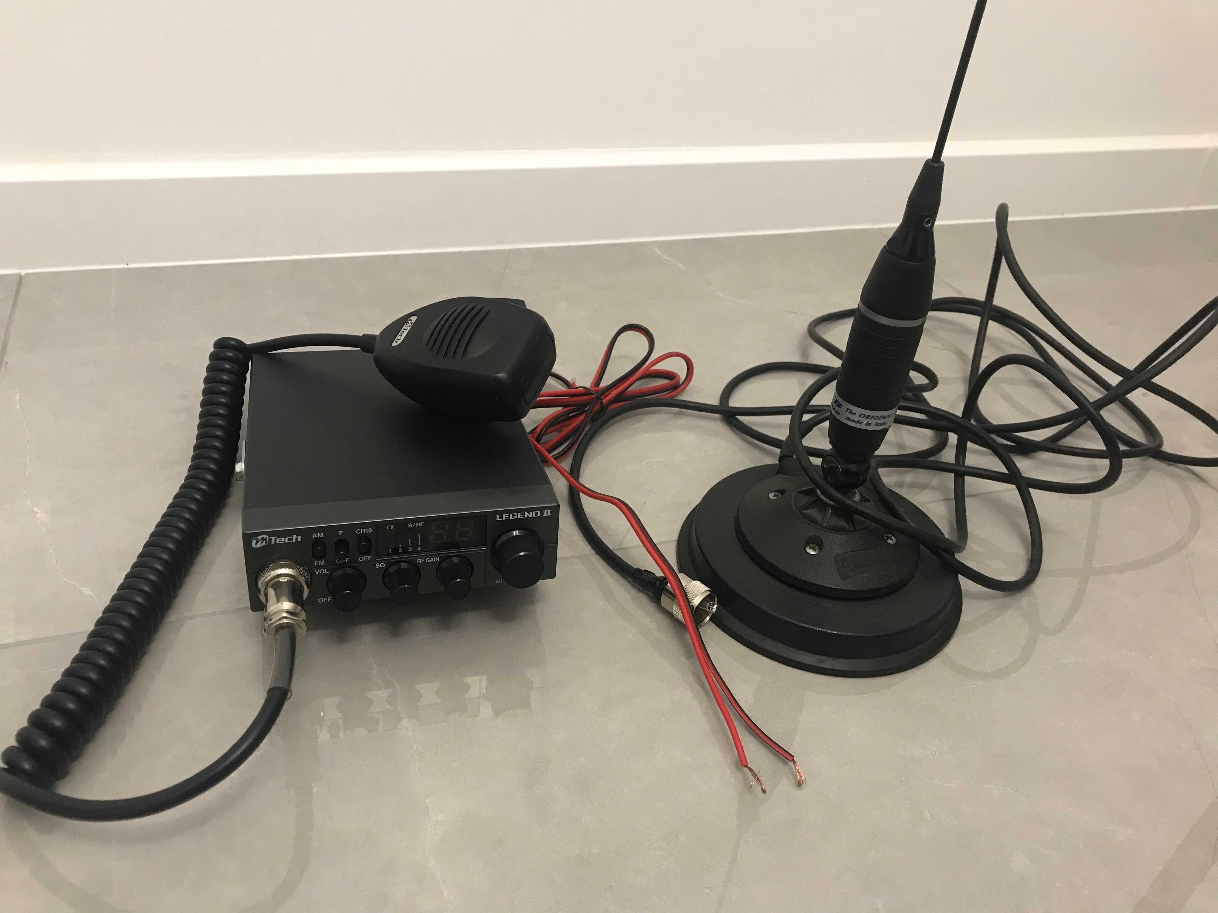 CB Radio m-Tech Legend 2 z gruszką + antena Sirio 100cm