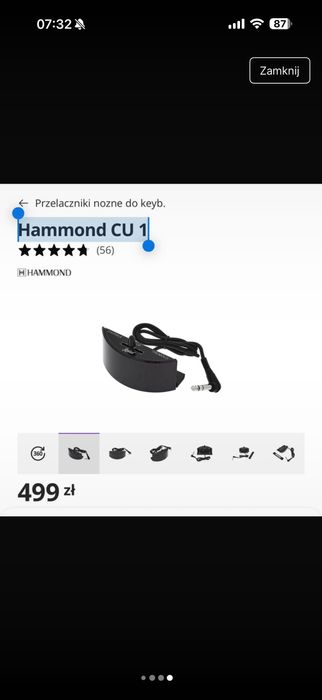 Hammond CU 1 Przełącznik leslie / HN247450