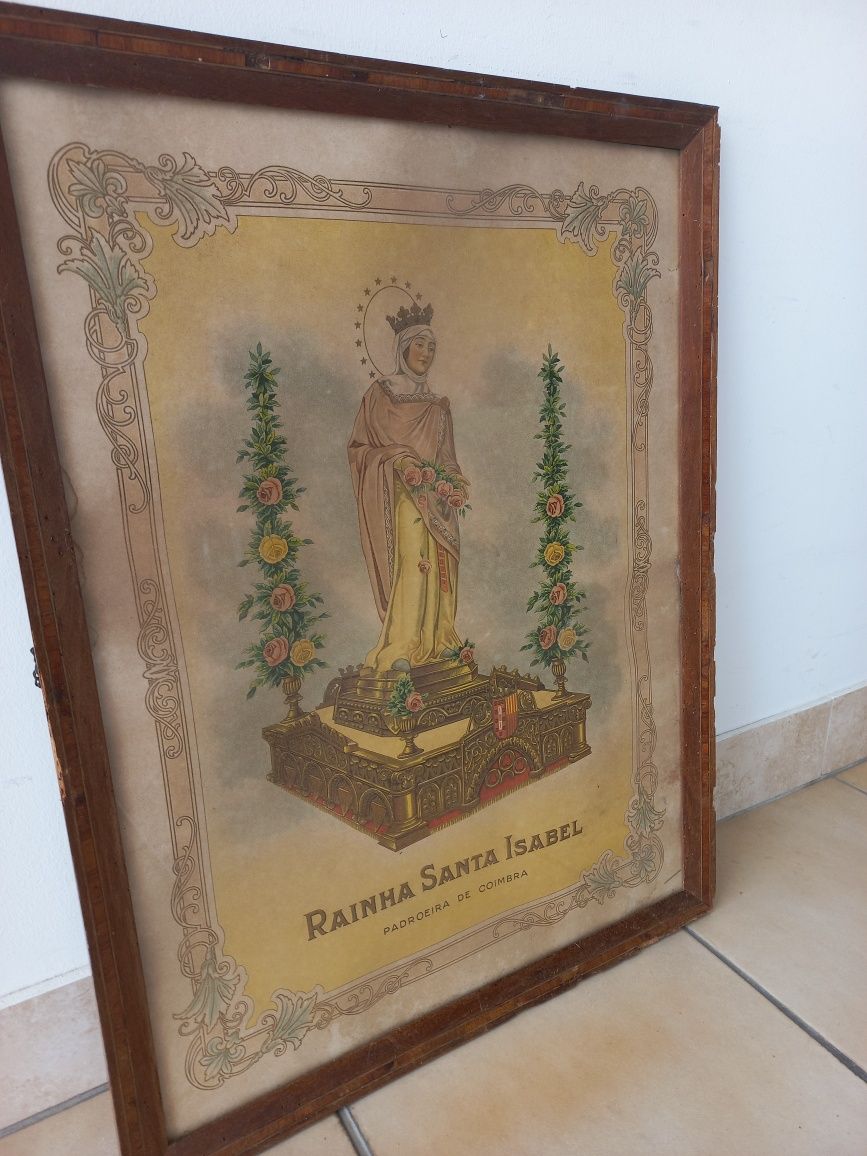 Cartaz antigo Rainha Santa Isabel - Coimbra