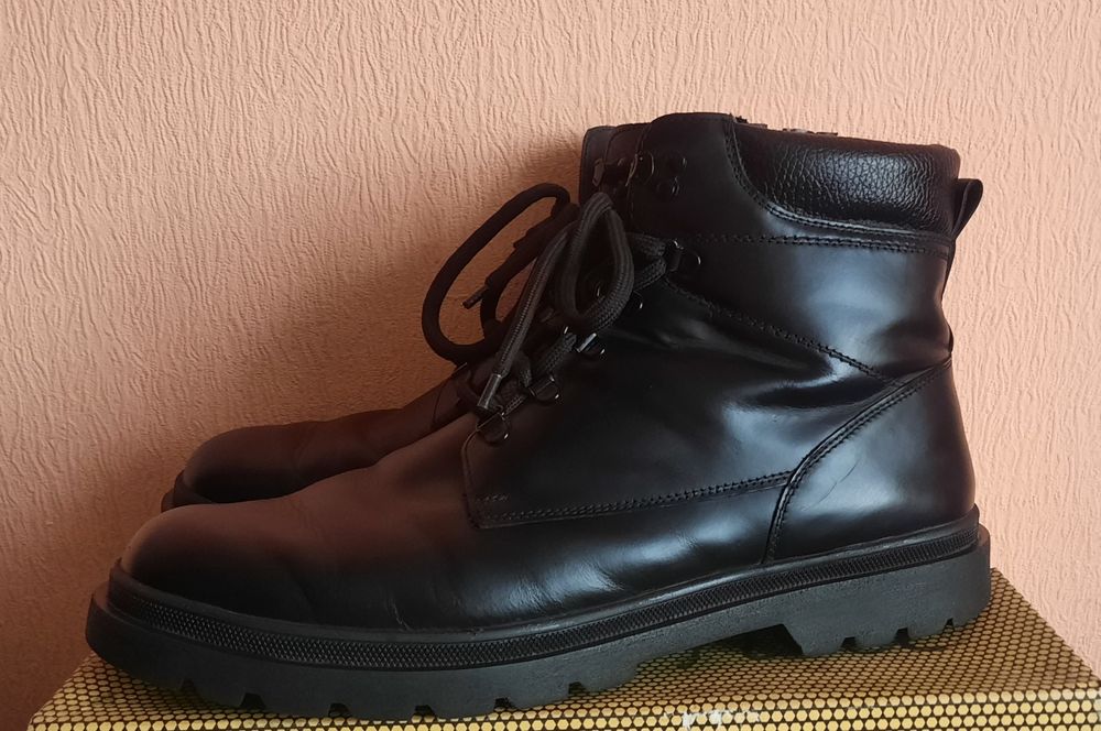 Чоловічі шкіряні  зимові чоботи MIDA 45 розмір