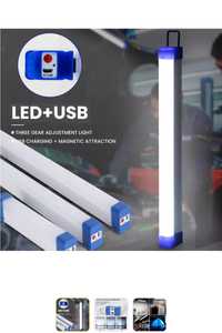 LED лампа світильник з Акумулятором та USB заряджання 32см