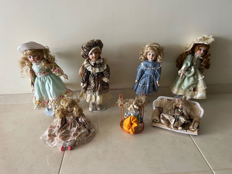 Bonecas de porcelana de coleção