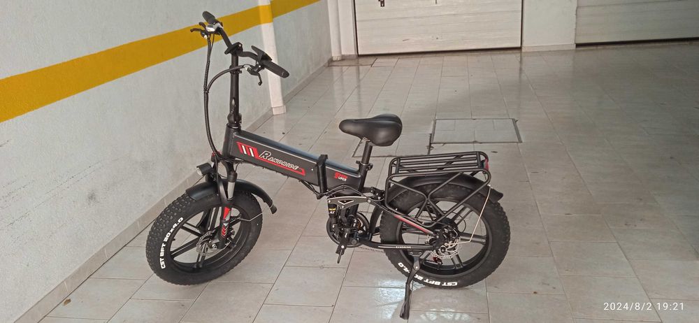 Bicicleta elétrica, 1000 W, 17 Ah. Dobrável. 0 Km.