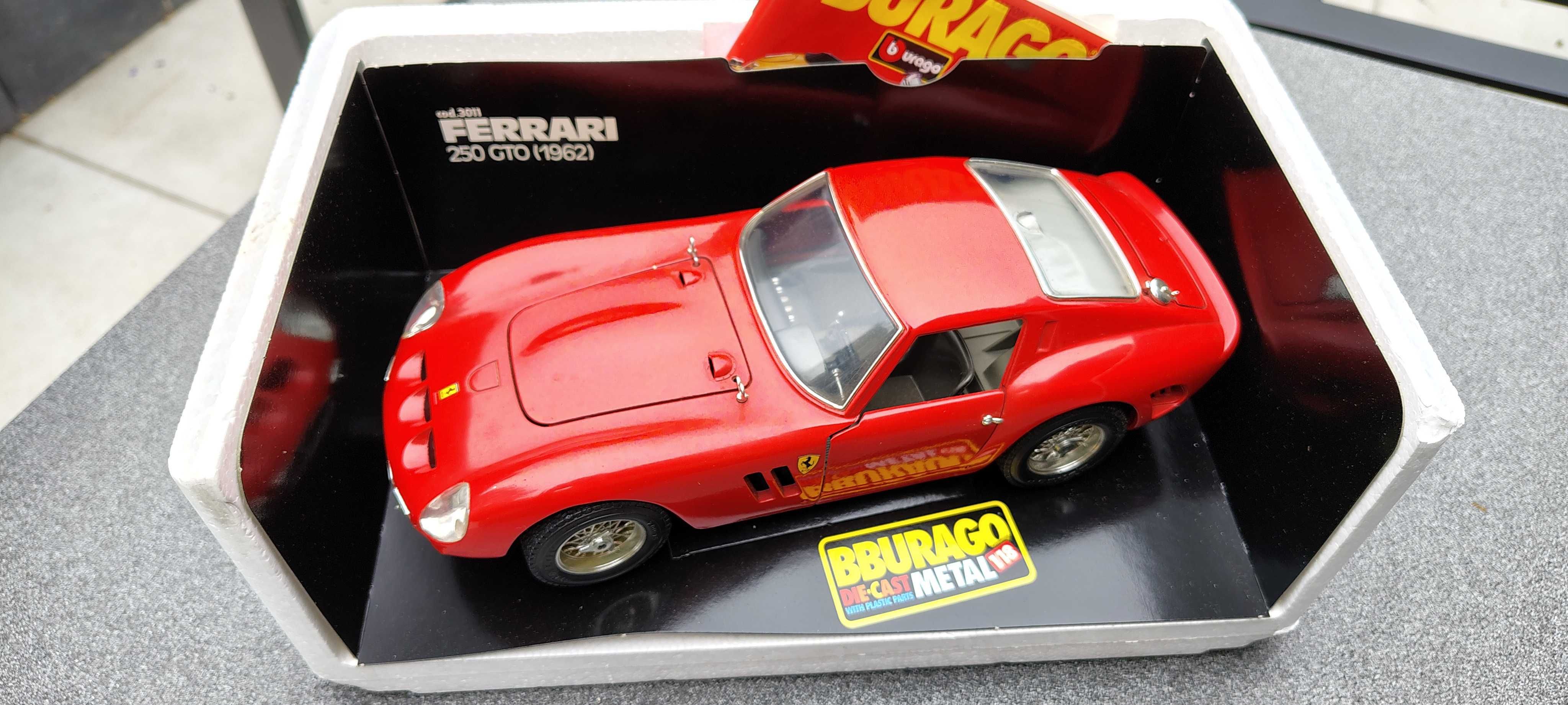 Bburago model Ferrari 250 gto czerwony 1:18 cod3011