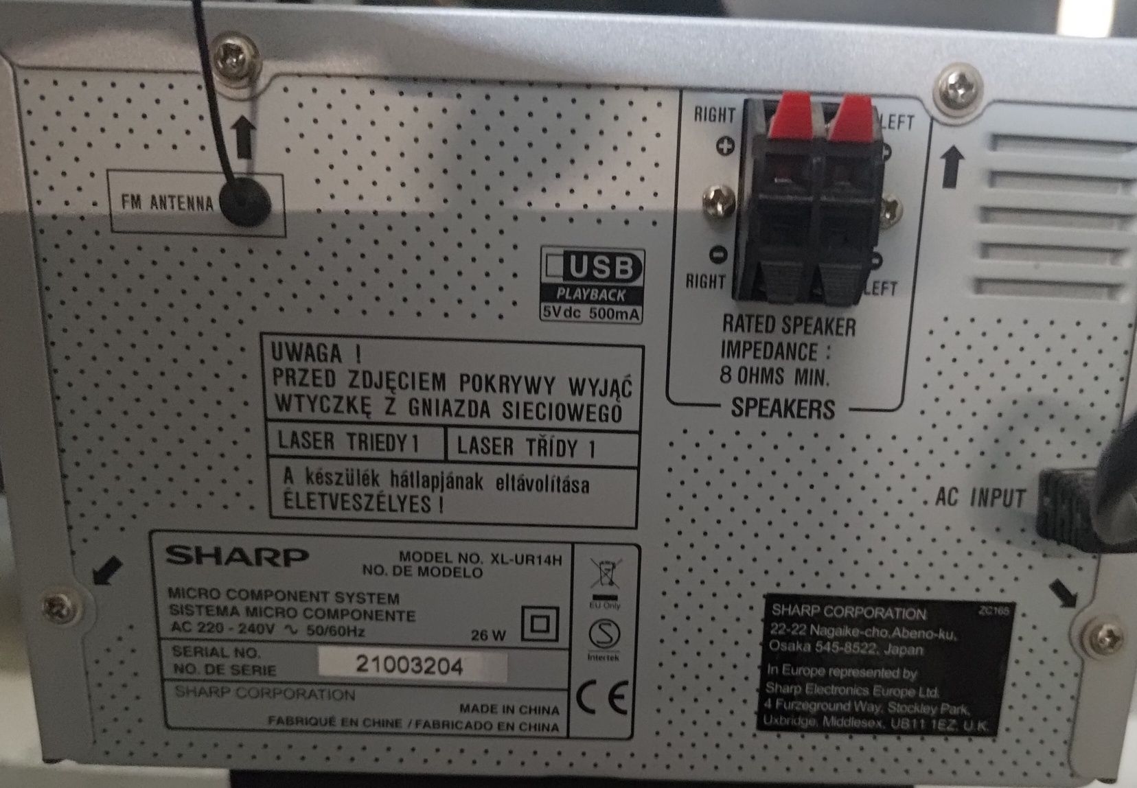 Sharp XL-UR14 mikrowieża