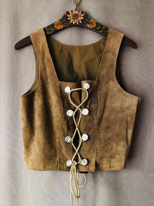 Корсет замшевий на шнурівці