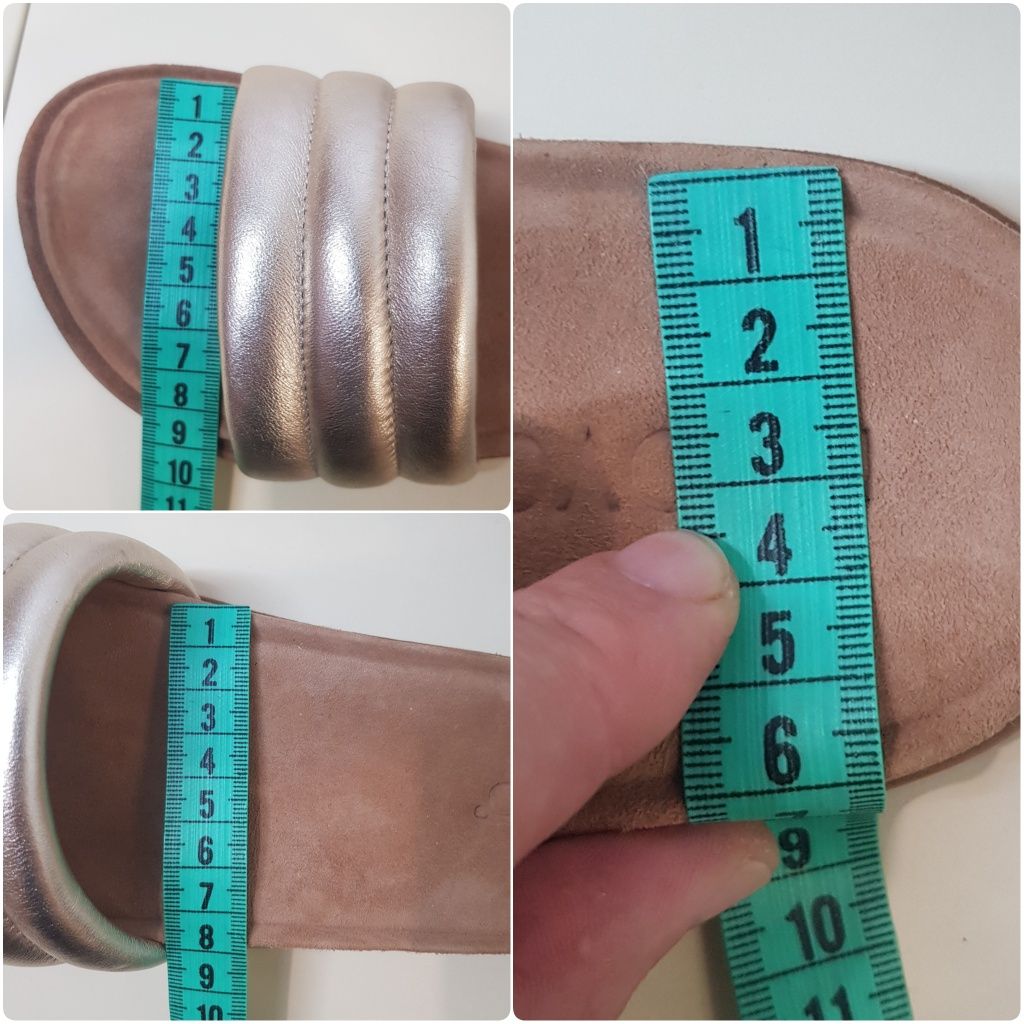 Шлепанцы кожаные inuovo новые пантолеты сандалии мюли сланцы 38 размер