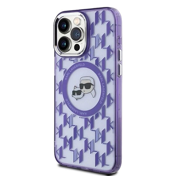 Etui Karl Lagerfeld IML Monogram Karl & Choupette Head MagSafe na iPho
