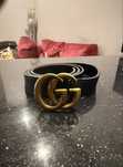 Skorzany pasek Gucci