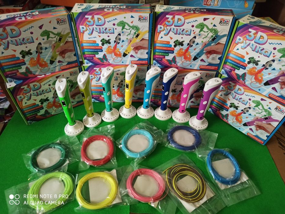 3 D ручка "4FUN Game Club", USB кабель живлення трафарети шаблони 3 Д