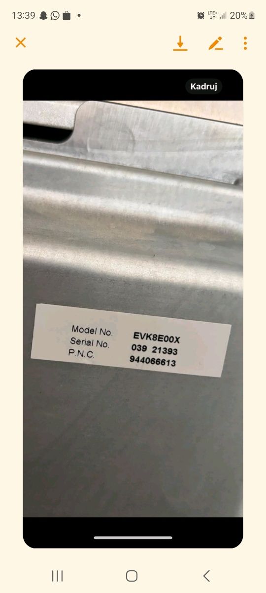 Mikrofalówka do zabudowy electrolux