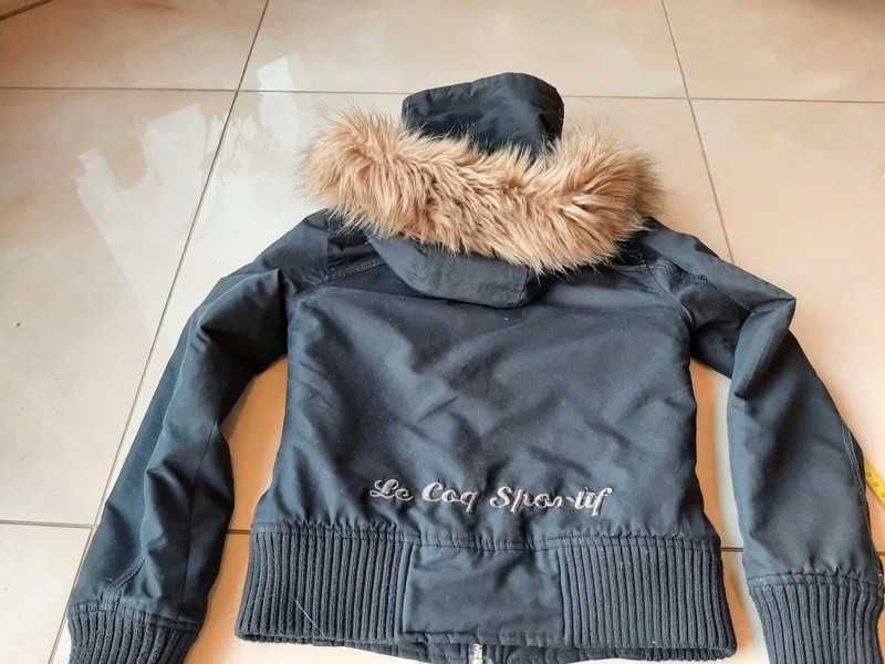 Zimowa Kurtka z kapturem oryginalna Le Coq Sportif XS