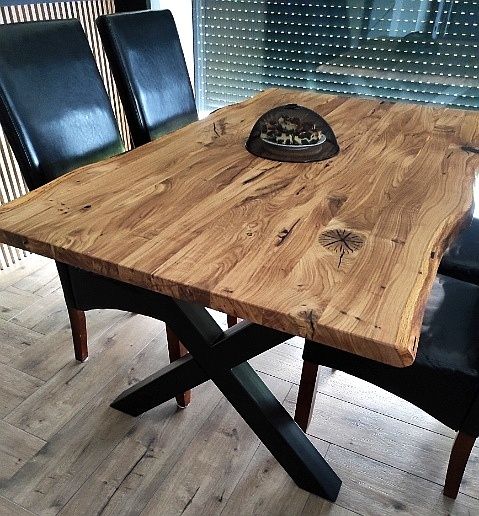 Oryginalny stół dębowy do jadalni, salonu, loft, industrial 200x100