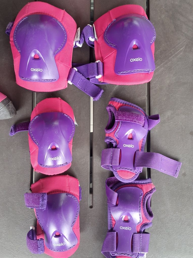 Patins em linha + Acessórios de segurança criança